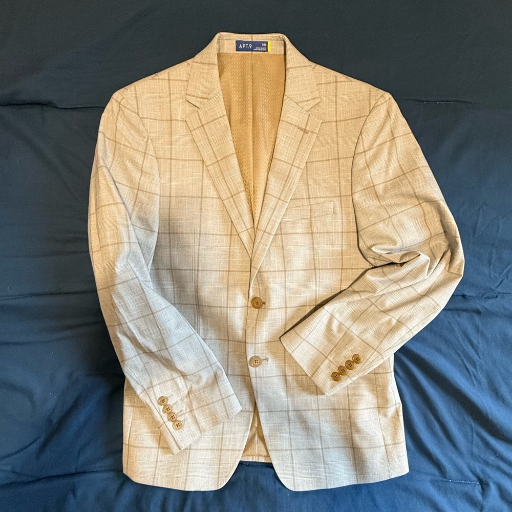 Apt. 9 Tan Windowpane Sport Coat